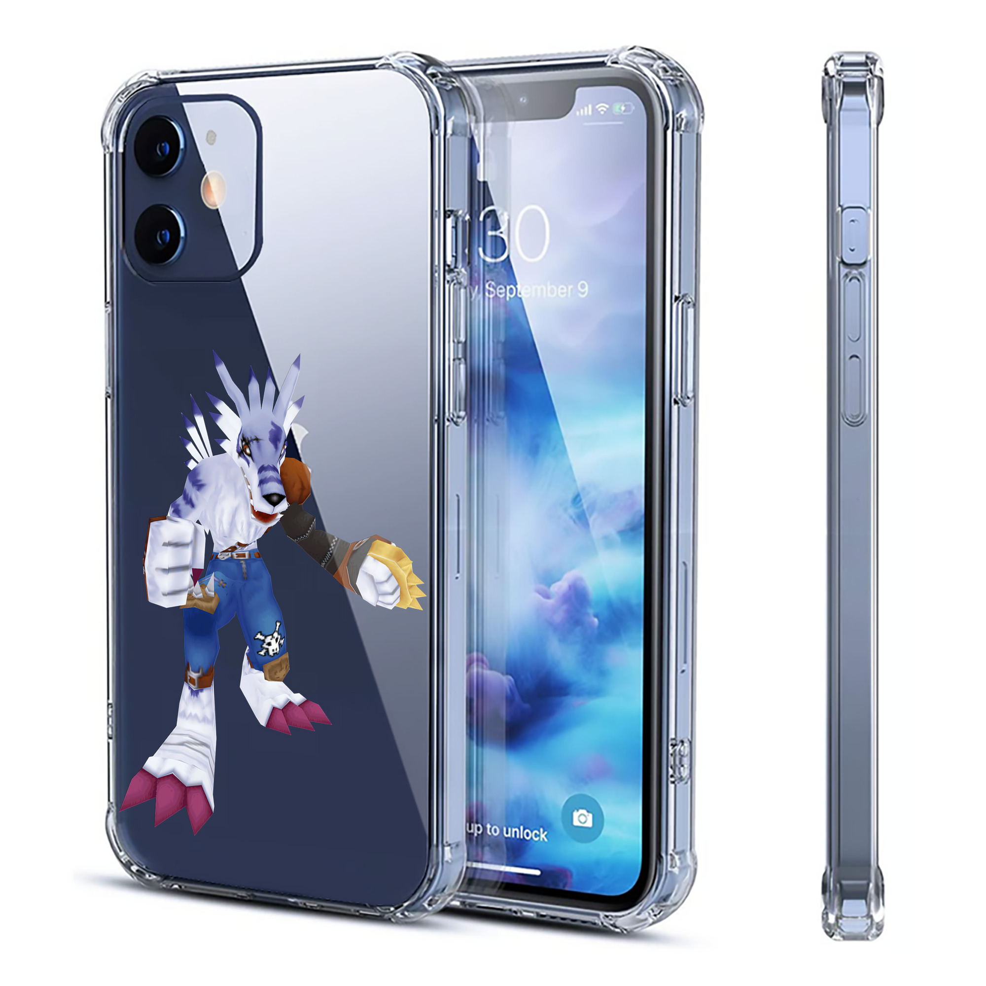 （画像用） Digimon デジタルモンスター/デジモン 【iPhone 12シリーズ対応】透明スマホケース（クリアソフトケース）